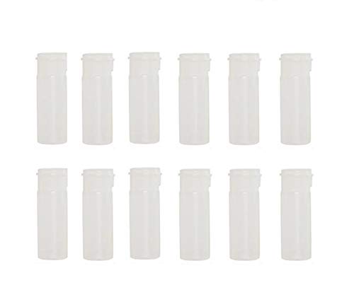 12 יחידות בקבוק פלסטיק ריק הניתן למילוי מחדש - 12 מל מכסה מכסה מכסה רך מכסה בקבוקון בקבוקון צנצנות