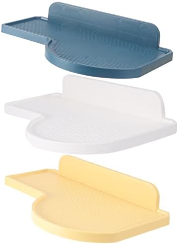 Alipis 9 PCS קיר מפלסטיק מדף מקלחת מתלים מגבות אמבטיה מדפים קיר אמבטיה מדף מקלחת ניידת