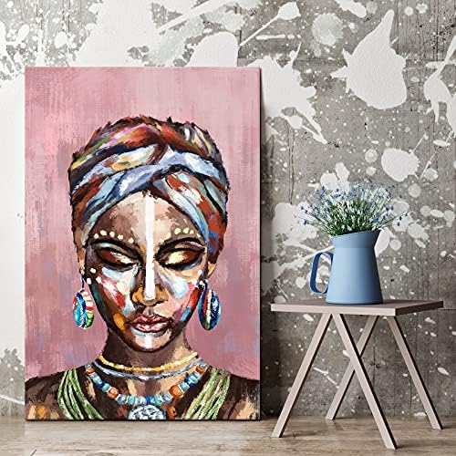 בית אהבה אפריקאי אמריקאי נשים קיר אמנות אופנה שחור ילדה קיר תפאורה בציר דיוקן בד הדפסת ציור תמונה לחדר שינה