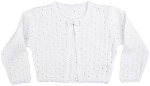 בנות לבן סוודר כותנה עם דפוס ירידת דמעה וקצץ מסולסס