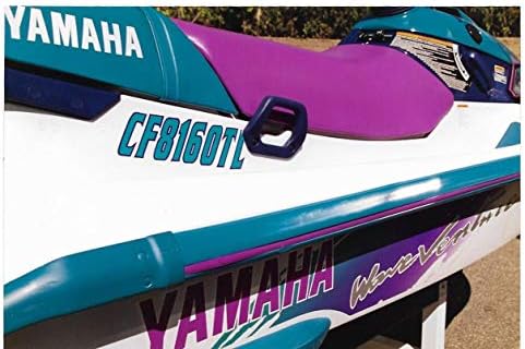 Aqua Aqua/Purple 3 Alpha-Numeric Restruction מספרי זיהוי מספרי מדבקות מדבקות לסירות וכלי שיט אישיים
