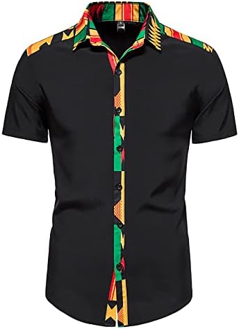 1 גברים של הדפסת אפריקה חולצה חולצות אביב קיץ חולצות חיצוני קצר שרוול חולצות רופף ספורט טי חולצות ל0322