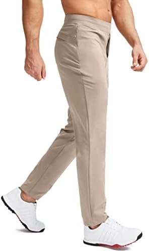 פודולה גברים של גולף מכנסיים למתוח מכנסי טרנינג עם רוכסן כיסים רזה בכושר עבודה מזדמן רצים מכנסיים