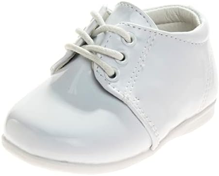 נעלי הליכה של יוסמו תינוקות - ילדים בנים צעד ראשון נעלי שמלה רשמיות - פטנט לופר אוקספורד אוכף שלל דרבי טבילה