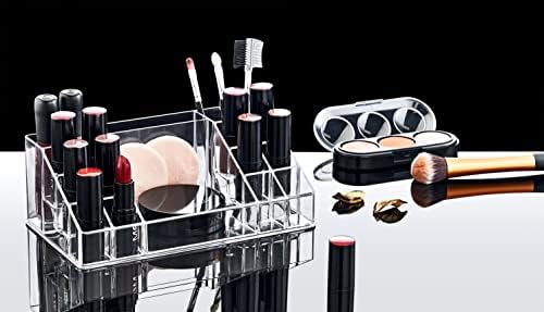 מארגן איפור Boxup, עבור מברשות שפתונים, מוצרי טיפוח עור ספינות מקרי תצוגה קוסמטיים ניתנים לערימה עם