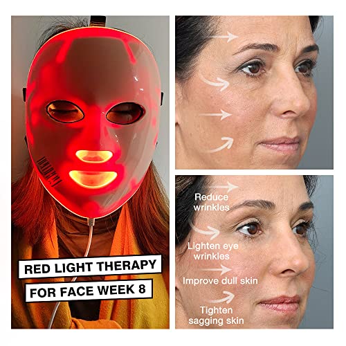 מסכת טיפול באור אדום לקמטי פנים, מסכת פנים חדשה לד טיפול באור, 7 צבעים פוטון מסכת טיפול באור כחול אדום לפנים, קוריאה