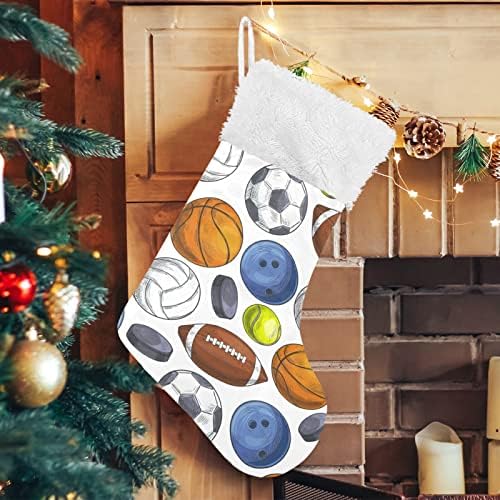 כדור שיגואה גרבי חג המולד לבנים מחזיקי מתנה של גרב קטיפה לקישוט לחג מסיבות קישוטים