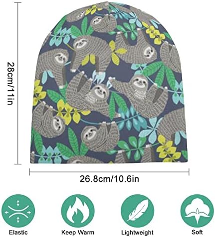 בייקוטואן חמוד עצלנים פרח הדפסת כפת כובעי גברים נשים עם עיצובים גולגולת כובע