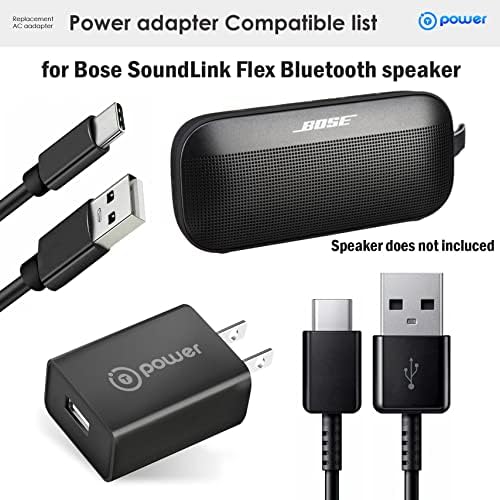 T כוח USB-C מטען עבור Bose Soundlink Mini II SE מהדורה מיוחדת 858571-0010, Bose Soundlink Flex 865983-0100,