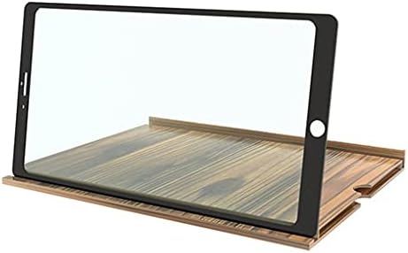 וולנוטה 3 פי 4 פי 12 אינץ ' גרגר עץ מסך אופקי ואנכי כפול מטרה טלפון נייד מסך זכוכית מגדלת 3 ד