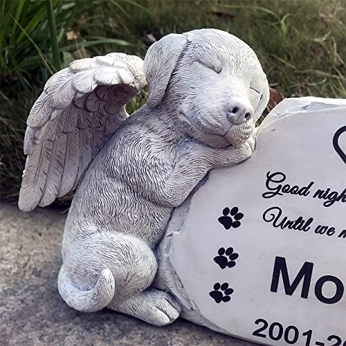 קלרטוט אישית כלב מלאך חיות מחמד זיכרון קבר סמן מחווה פסל-חיות מחמד מצבה זיכרון גן אבנים-טוב לילה
