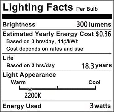 תאורה 19/60 נורות אדיסון לד וינטג ' 3 וואט נורת נימה ניתנת לעמעום 30 וואט שווה ערך לבן רך 2200