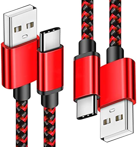 סוג USB C- כבל 3A חוט טעינה, 2PACK 6FEET USB A עד USB C כבל מטען מהיר כבל עבור סמסונג גלקסי A12 A51