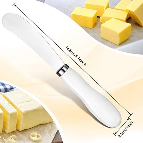 גבינת מפזר גבינת חמאת סכין נירוסטה מפזר סכין עם לבן פורצלן ידיות תכליתי גבינת חמאת פיזור סכיני