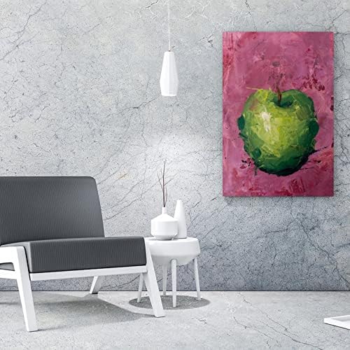 ירוק תפוח שמן ציור קיר פירות אמנות מטבח אמנות אמנות אוכל בריא פוסטרים בד הדפסים תמונה לסלון חדר שינה