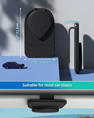MOKO 2 חבילה של משקפי שמש מעור מגנטי קליפ קליפ קולב, משקפי שמש מכוניות אביזרים מגן עם 2 מחזיק