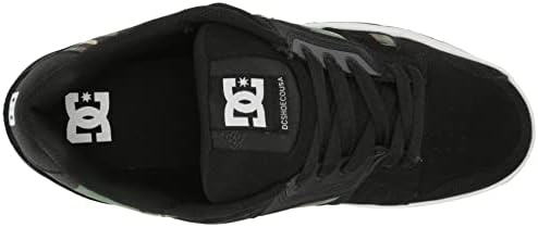 נעל החלקה עליונה נמוכה של גברים DC, שחור/קאמו, 11