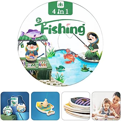צעצועים צעצועים צעצועים חוסמים משחקי דיג מגנטיים מעץ משחקי לוח דגים משחקי דגים תופסים ספירה לשחק דיג עבור
