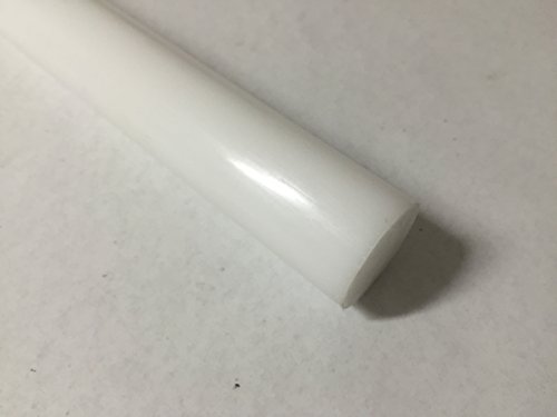 אצטל קופולימר פלסטיק עגול מוט 3 1/2 קוטר, 12 אורך-לבן צבע