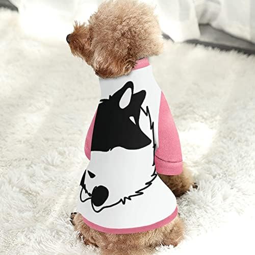 PrinucyStar Yin Yang Wolf Print Stepshirt Pet Stepshirt עם סרבל סוודר פליס לכלבים עם עיצוב