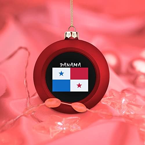 דגל פנמה מקסים קישוטים לחג המולד כדורים עץ חג המולד קישוטים תלויים כדורים תלויים חמים לחג המולד 4 יחידות