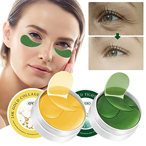 טלאי עיניים של אצות ירוקות המסייעות בהפחתת קמטים של נפיחות עיניים, ועיגולים כהים