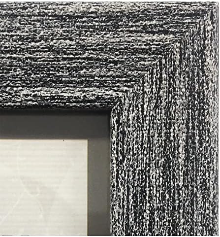 מסגרות הרמוניה 5x7 מרקם חתמום גלריית מסגרת עץ גלריית תצוגה קיר ושולחן שולחן, שחור במצוקה