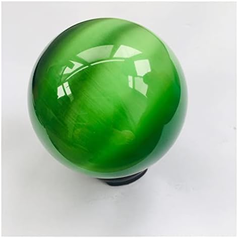 אבן טבעית של חתול ירוק טבעי קוורץ כדור גדול ביתי קישוט בית חיתוך אבן טבע
