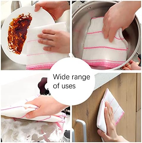 חוט כותנה של טודוזו סופג כלים מגבת מטבח בית מטבח מטלית ניקוי כרית סרוק 5 חתיכות