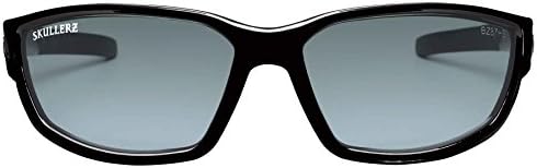 משקפי שמש בטיחותיים של ergodyne kvasir - מסגרת שחורה, עדשת מראה כסף
