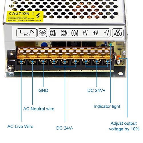 SHNITPWR 24V אספקת חשמל 10A 240W AC AC DC מתאם, DC 24 VOLT 10 AMP מיתוג מיתוג שמירת שנאי LED DRIVER