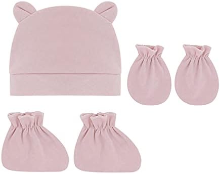 כפפות כובעי גרבי בני רך 0-12 כובע תינוק כותנה כובעי חודשים עבור תינוק וכובעי תינוק כובע ילד של