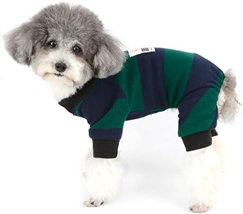 רנפי פס חיות מחמד בגדי כלב פיג'מה מעיל חיננית סרבל סרבל כותנה רכה PJS חולצת סוודר כלבים כלבים תלבושת סרוגה