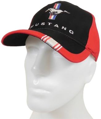 דגל משובץ מוסטנג מפעיל סוס תלת-בר-בר שחור אדום כובע בייסבול