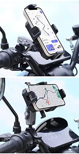 טלפון אופנוע הרכבה 360 מעלות סיבוב אופניים כידון טלפון סלולרי מהדק אופניים מחזיק טלפון סלולרי לאייפון 14