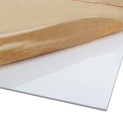 פילקט גיליון אקרילי לבן 16.54 x 11.69 גיליון פרספקס יצוק 0.08 לוח לוח שקוף עבה עם נייר מגן לעיצוב הבית, מלאכה,