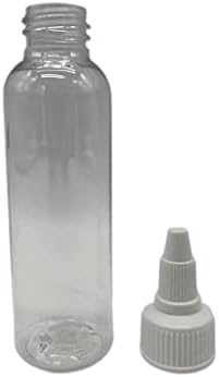 בקבוקי פלסטיק שקופים של קוסמו 2 אונקיות -12 אריזות בקבוק ריק למילוי חוזר-ללא שמנים אתריים - ארומתרפיה
