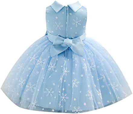 AIIHOO פעוטות תינוקות שמלת חג המולד שמלת פתית שלג להדפיס שמלות לחתונה שמלות מיוחד