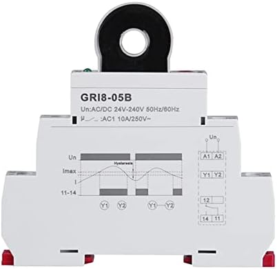 GRI8-05 חדש AC או DC ממסר ניטור זרם ישר-דרך 2A-20A AC24V-240V הגנה תחת זרם יתר על המידה