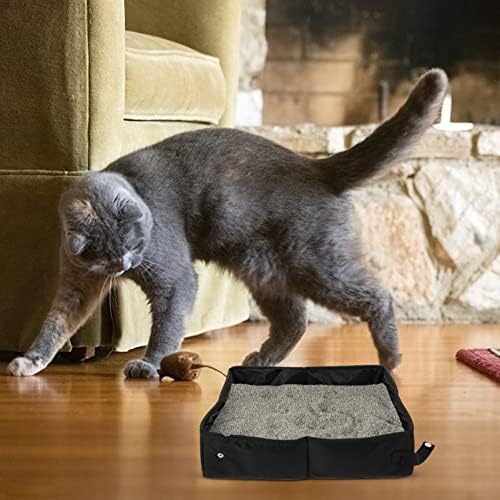 עצמי ניקוי חתול ארגז חול מתקפל חתול ארגז חול, 1 מחשב נסיעות ארגז חול נייד ארגז חול חתול נסיעות