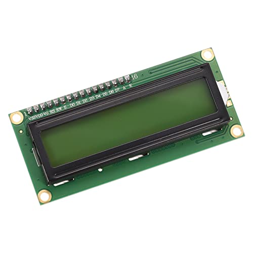 Meccanixity LCD 1602 מודול תצוגה 5V עם 16 סיכות, תאורה אחורית של מסך תצוגה צהוב 16x2 מתאם ממשק מודול LCD