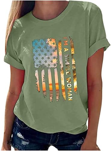 נשים הסוואה לנשים דגל אמריקאי צמרות ארהב קאמה ארהב 4 ביולי חולצת טריקו