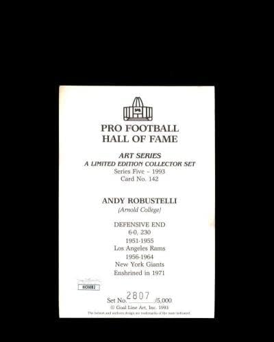 אנדי רובוסטלי JSA COA חתום על שער שער חתימה על כרטיס חתימה - כרטיסי כדורגל עם חתימה של NFL