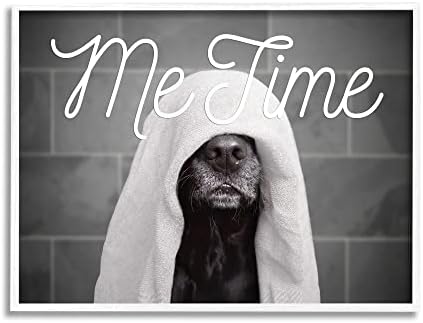 Stupell תעשיות לי זמן דיוקן אמבטיה של כלב חיות מחמד, עיצוב מאת Adobe Stock