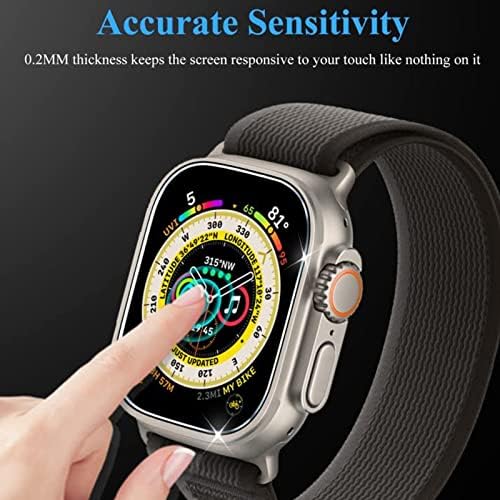 מוטונג תואם ל- Apple Watch Ulrta 49 ממ מגן מסך - מגני מסך זכוכית מחוסמת תואם לשעון Apple Watch Ulrta 49