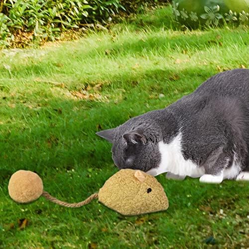 באובלאז אינטראקטיבי עכבר חתול צעצוע חתול בפלאש עכבר צעצוע ממולא בעלי חיים חתלתול משחק טיזר לחיות מחמד חתול