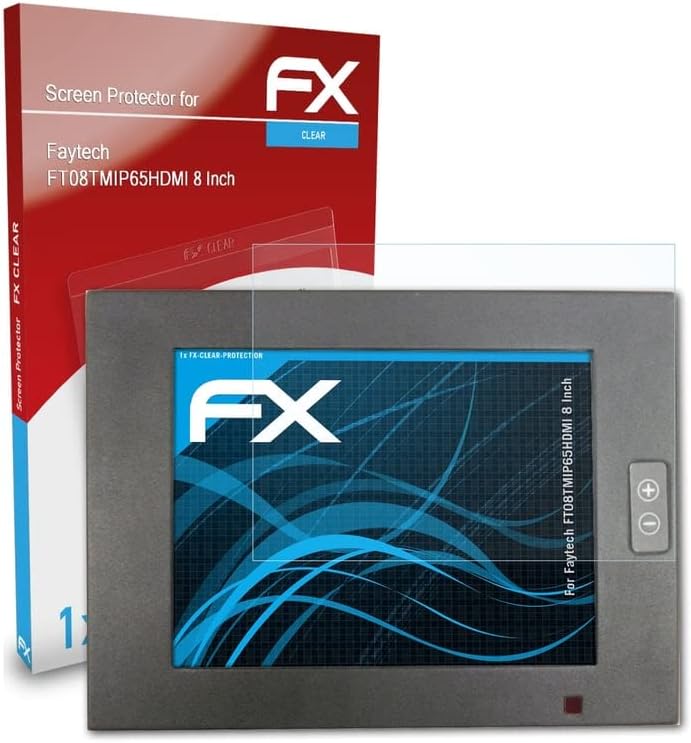סרט הגנת המסך של Atfolix תואם ל- Faytech FT08TMIP65HDMI מגן מסך 8 אינץ ', סרט מגן אולטרה-ברור FX