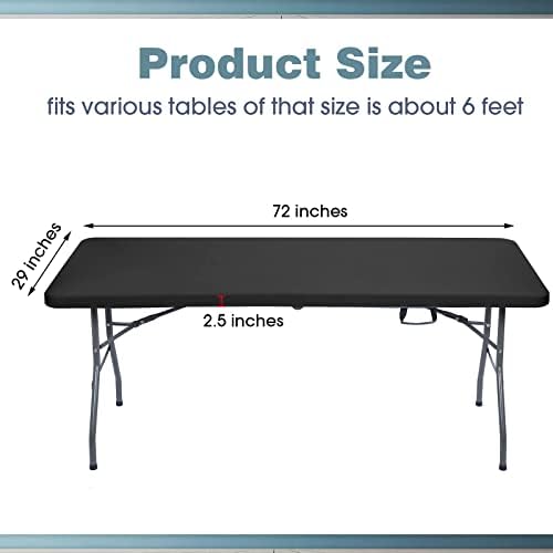 6 חתיכות מבד מתיחה שולחן עליון כיסוי שולחן מצויד כיסויי שולחן בגודל 6 מטרים שולחן שולחן מלבן רחיץ