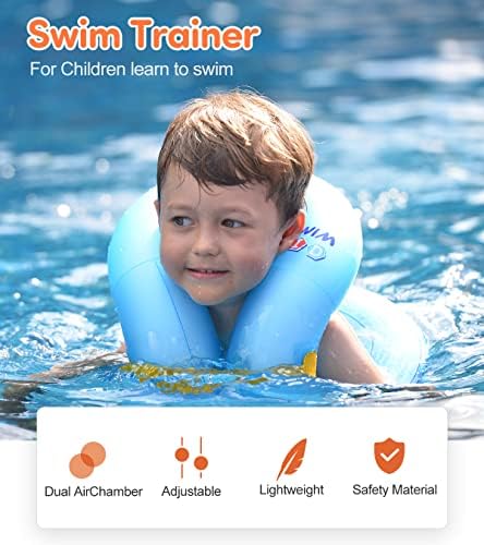 גווני שחייה צפים לילדים 3-12 שנים, 30-90 פאונד, מאמן צף לומדים לשחית עם תא אוויר כפול לבנים ובנות