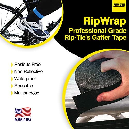 Rip-Tie Ripprap כחול 1/2 x 30 'לא דבק מחדש רצועת רצועת כבלים רצועה-Gaffer